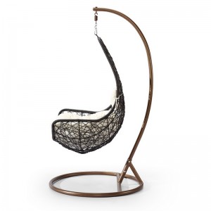 Jardín al aire libre e interior colgante de mimbre silla de mimbre cesta