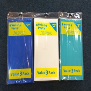 54x108 PVC PEVA Mantel blanco Desechable impreso Diseño gráfico Cubierta de mesa de plástico