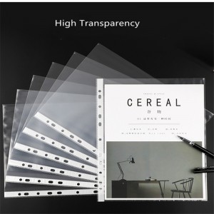 3 agujeros y 11 agujeros para perforar protector de hoja transparente