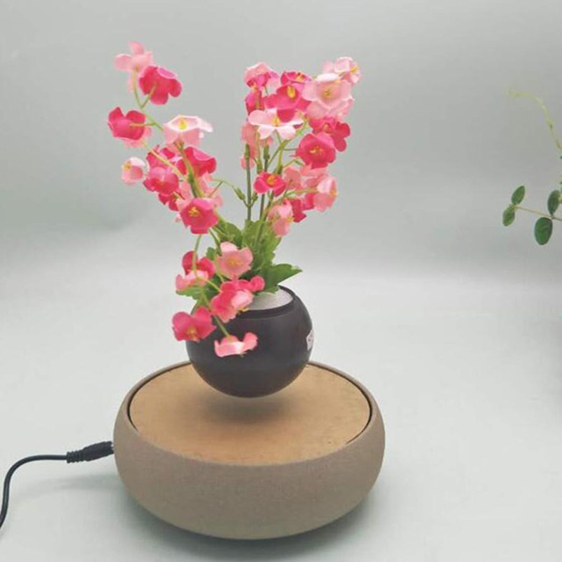 maceta de plantas de bonsai de aire flotante de levitación magnética de cerámica PA-0706