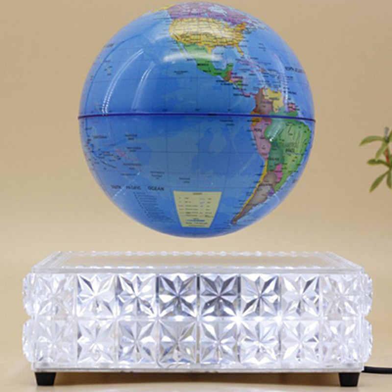 spining led crystal maglev levitate globe PA-0717-G globo flotante 6 pulgadas 7 pulgadas 8 pulgadas