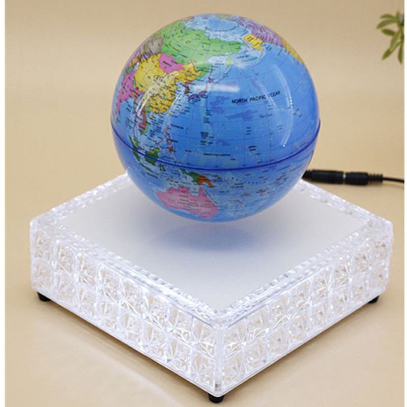 spining led crystal maglev levitate globe PA-0717-G globo flotante 6 pulgadas 7 pulgadas 8 pulgadas