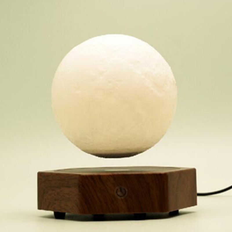 nueva base de madera levitación magnética levitación luna PA-1008 lámpara de luna flotante