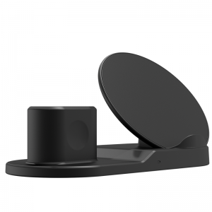 KPS-9302HC 3in1 qi rápido 10W teléfono inteligente reloj auricular escritorio inalámbrico cargador