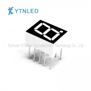 Pantalla LED de 0,39 pulgadas roja de 1 dígito y 7 segmentos, tubo digital