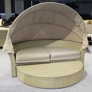 Sun Sun Face redondo portátil playa plegable exterior tumbona