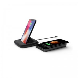 KPS-Z01 Nuevo USB inalámbrico extraíble 5W todo en uno 10000mah powerbank QI cargador inalámbrico
