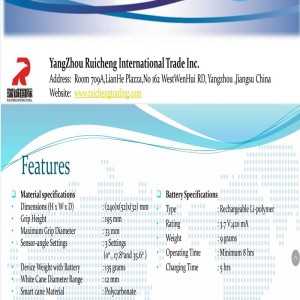 bastón plegable inteligente de aluminio para personas ciegas con gusto