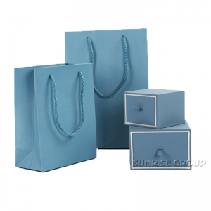 Bolsa de papel hecha a mano de gama alta de encargo de la caja de papel de la joyería