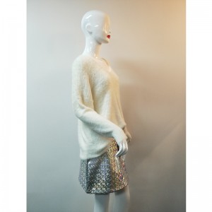 JERSEY DE CUELLO EN V BLANCO RLWS0025F