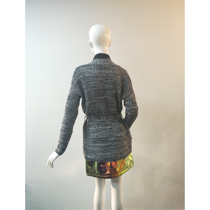 CINTURÓN GRIS CARDIGAN JERSEY RLWS0031F