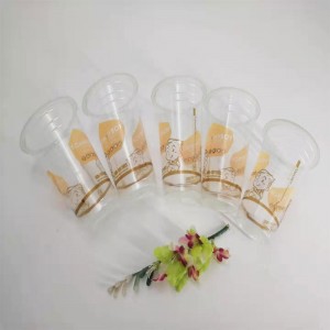 Taza clara plástica de encargo de la ampolla del ANIMAL DOMÉSTICO de la categoría alimenticia 16oz para el jugo