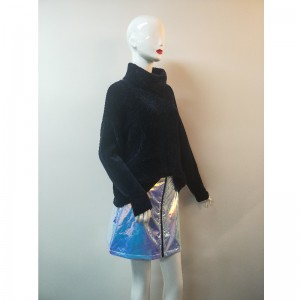 JERSEY NEGRO DE ALTO COLLAR RLWS0054F