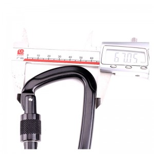 Aleación de aluminio para exteriores con mosquetón de hebilla de alpinismo tipo cerradura D