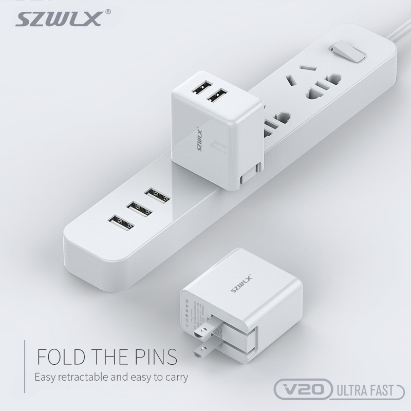 WEX - V20 cargador de pared, cargador de viaje, adaptador de corriente