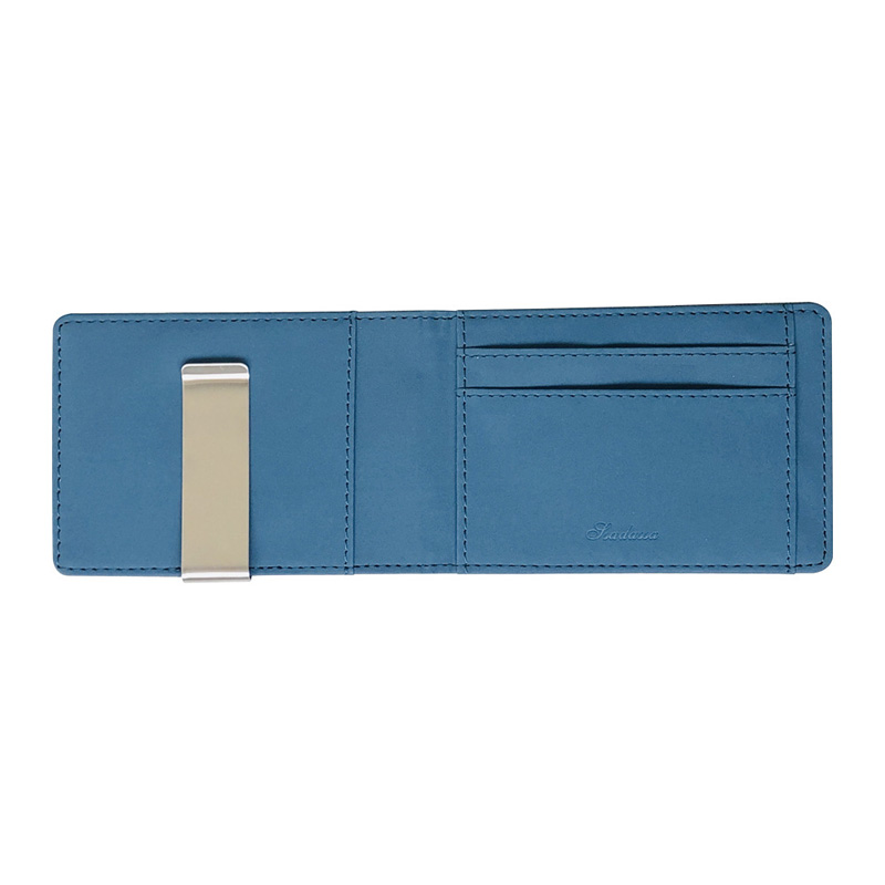 HD0827 - Billetera cruzada para hombre con monedero corto de acero inoxidable