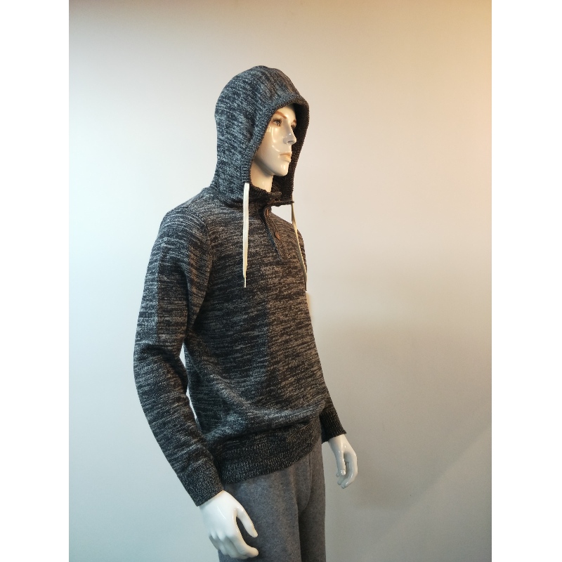 SUDADERA GRIS HOMBRE CON CAPUCHA RLMS0005F