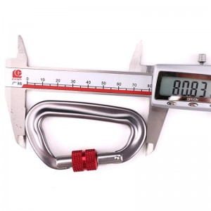 Gancho de escalada al aire libre cerradura principal mosquetón multifunción hebilla de escalada tuerca equipo de captura rápida al aire libre orificio de detección de bloqueo de seguridad tornillo d bloqueo principal aviación aleaci...