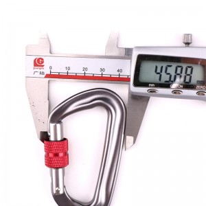 Gancho de escalada al aire libre cerradura principal mosquetón multifunción hebilla de escalada tuerca equipo de captura rápida al aire libre orificio de detección de bloqueo de seguridad tornillo d bloqueo principal aviación aleaci...