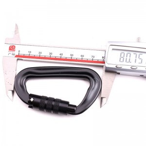 Gancho al aire libre escalada en roca cerradura principal mosquetón multifunción tuerca alpinismo gancho hebilla de alpinismo equipo de caída de velocidad al aire libre bloqueo de seguridad orificio de sondeo tornillo tipo D bloqueo p...