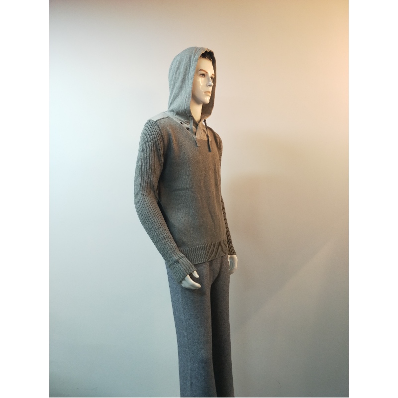 JERSEY CON CAPUCHA GRIS RLMS0038F