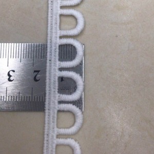 Cordón de seda 10 # leche, cordón de poliéster / nylon, encaje de algodón