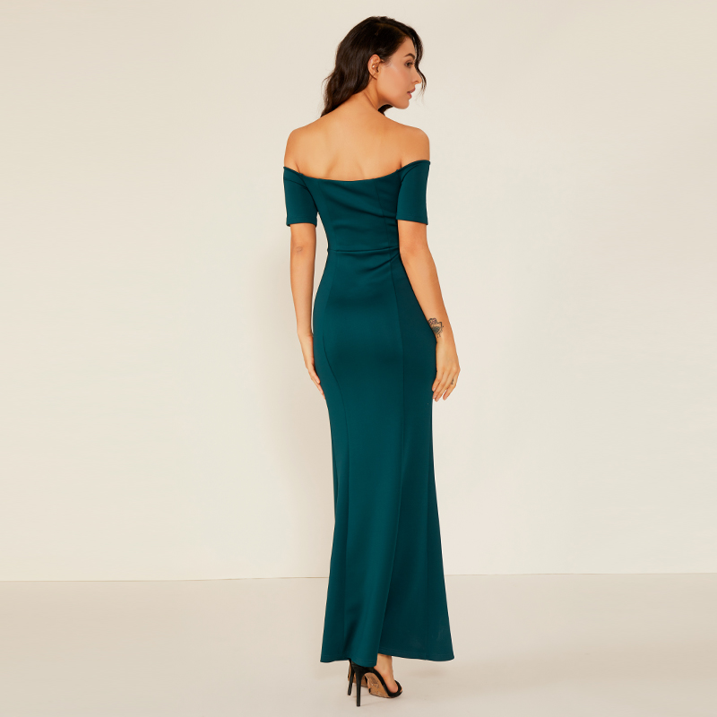 Las mujeres atractivas de un hombro tubo superior vestido de mariposa estilo vestidos de moda mujer dama elegante WM0009