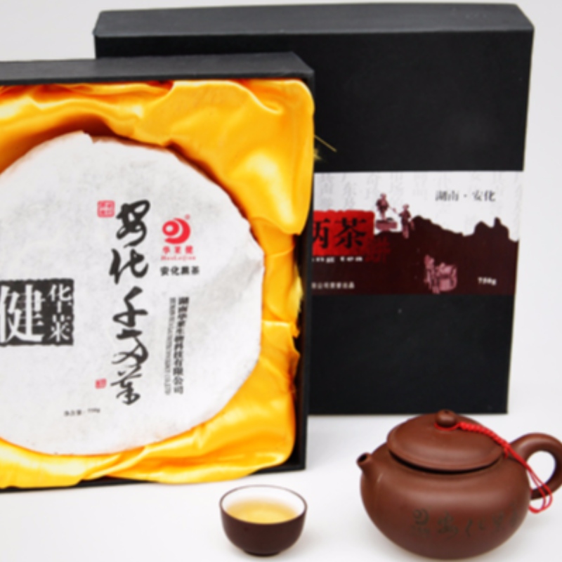 Doscientos de pastel de té Hunan Anhua té negro cuidado de la salud té