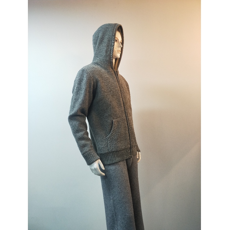 SUDADERA CAPUCHA GRIS RLMS0075F