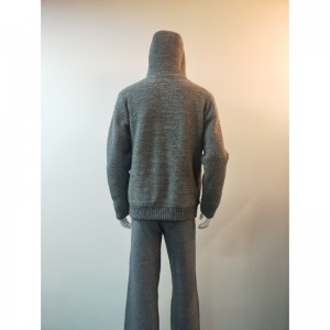 SUDADERA CAPUCHA GRIS RLMS0075F