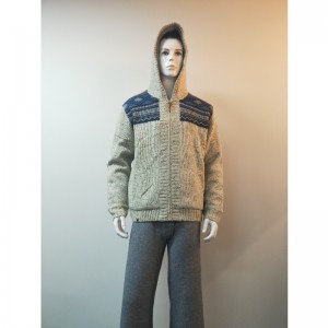 SUDADERA CON CAPUCHA ESTAMPADA GRIS RLMS0077F