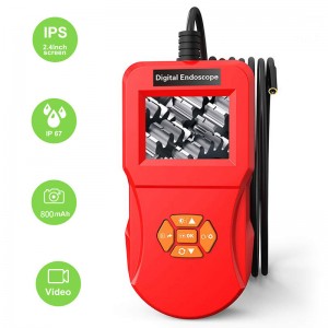 Endoscopio USB con visor de pantalla de 4,3 en Boroscopio Inspección 1080P HD Serpiente Cámara 8 LED Endoscopio multifuncional para máquina