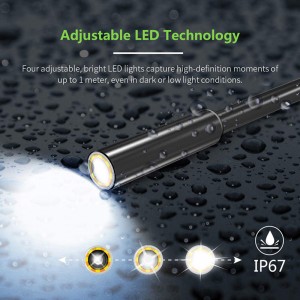 Endoscopio USB con visor de pantalla de 4,3 en Boroscopio Inspección 1080P HD Serpiente Cámara 8 LED Endoscopio multifuncional para máquina