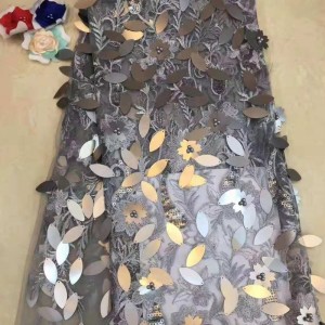 La lentejuela barata y la tela moldeada para la ropa de Asia visten la tela del vestido de boda