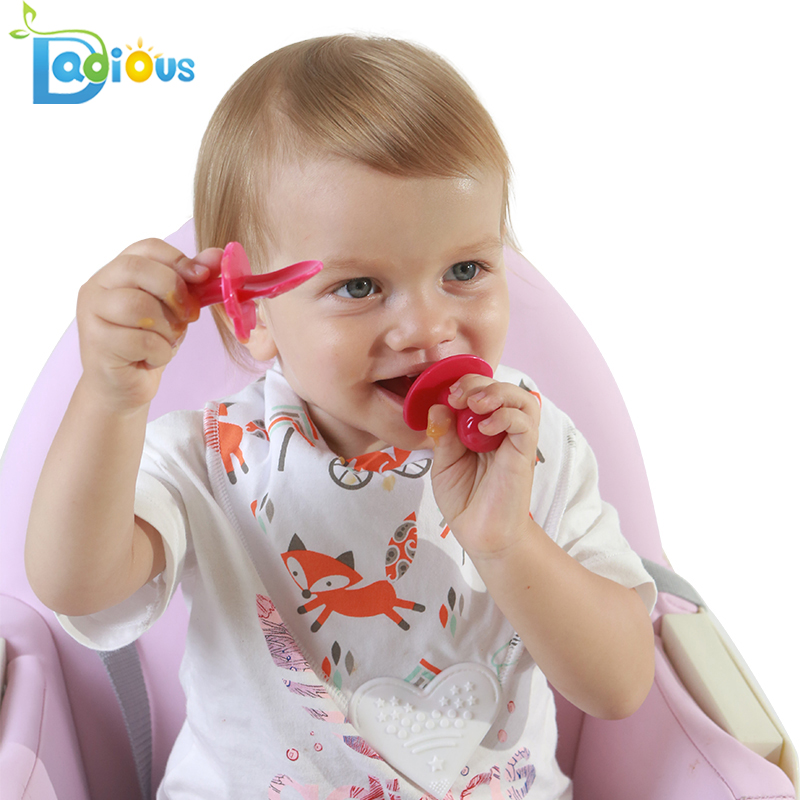 First Training Perfect Self Feeding Baby Utensil Short Baby Fork Juego de tenedor y cuchara anti-estrangulamiento