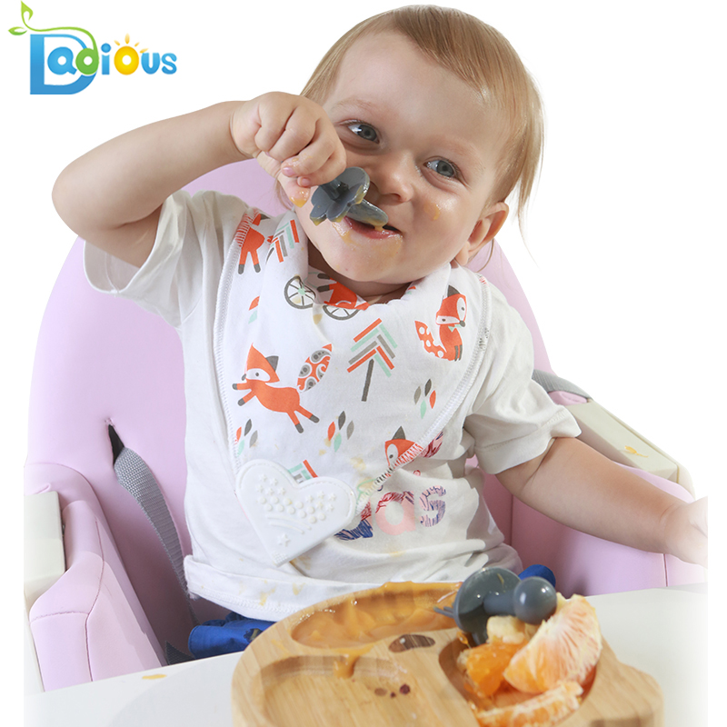 Best Seller First Self Feeding Baby Utensils Short Toddler Spoon Food Grade PP Cucharas y tenedores para el entrenamiento del bebé
