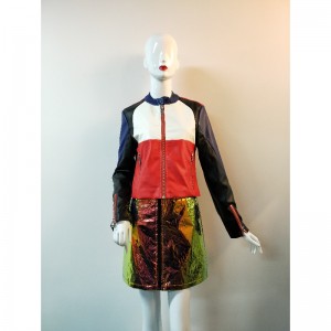 CHAQUETA DE BIKER CONTRASTE PU RLWPJ0005N