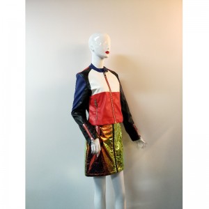 CHAQUETA DE BIKER CONTRASTE PU RLWPJ0005N