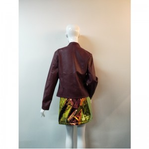 BURGUNDY PU CHAQUETA RLWPJ0019N