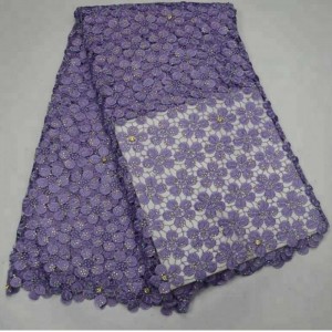 Tela suiza del cordón del guipur del cordón del bordado del algodón de Nigeria de la moda de la alta calidad