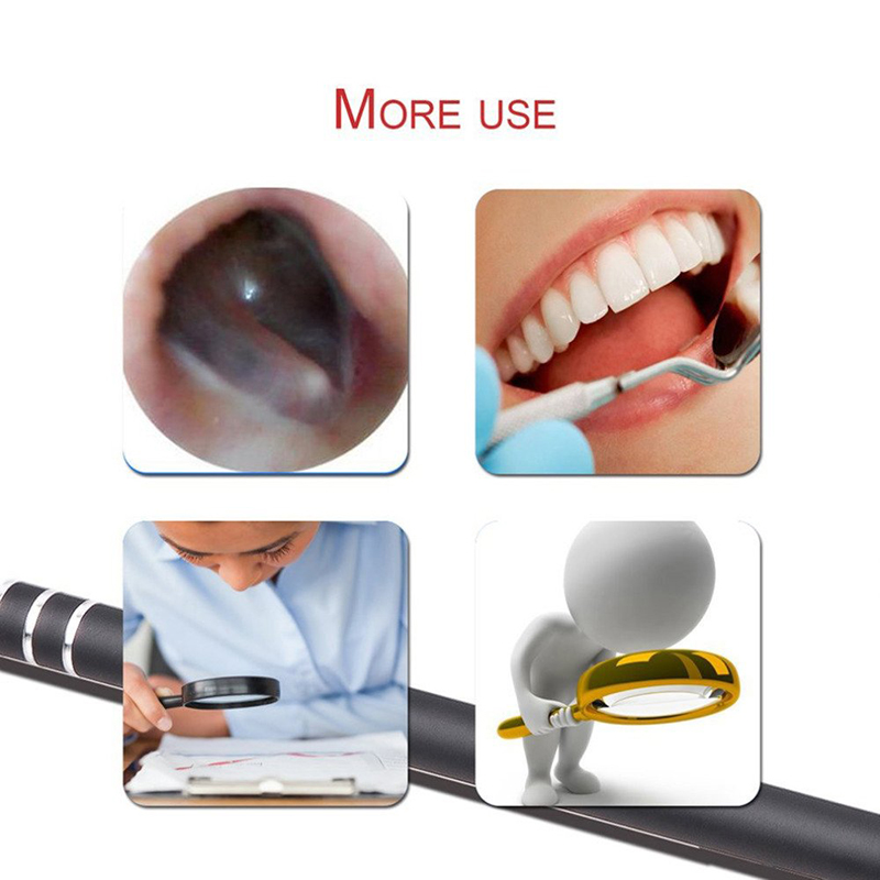 2 en 1 Borescope Inspection Ear Wax Remover Tool 720P Cámara a prueba de agua con 6 LED ajustables Compatible con Android y iOS