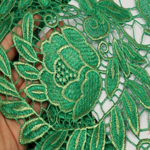 Tela bordada 3d del cordón del vestido nupcial caliente de la venta para las mujeres