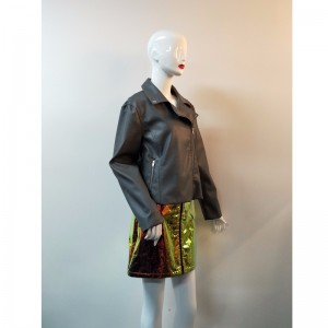 CHAQUETA BIKER PU NEGRO RLWPJ0014N