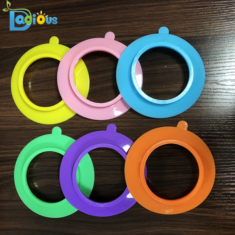 Succión de silicona de silicona de grado alimenticio Libre de BPA Succión para placa de bambú Recipiente de bambú antideslizante con anillo de succión Put Put
