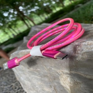 Hologram Shiny Leather Data Cables