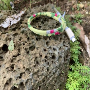 Linda línea de datos de cuero de flores.