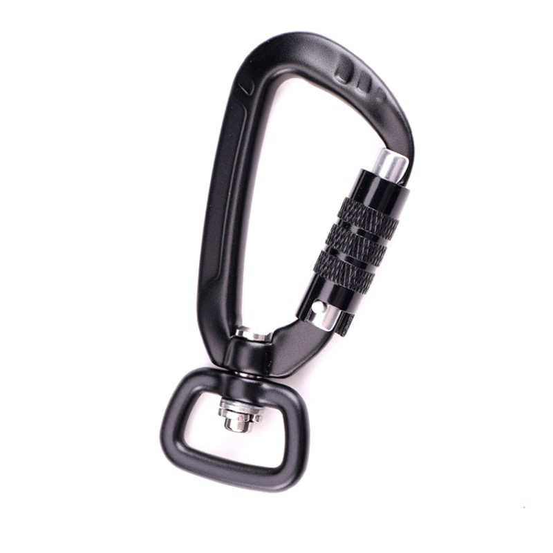 Gancho de escalada al aire libre mosquetón de camping mosquetón multifunción hebilla de montañismo de segunda etapa hebilla de montañismo captura rápida al aire libre equipo de caída rápida bloqueo de seguridad con clips para perros aleación de aluminio de aviación