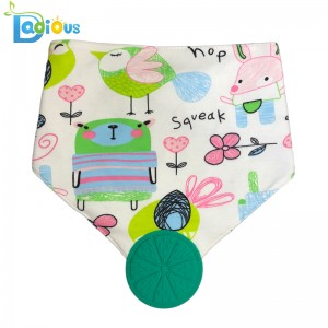 Babero reversible 100% algodón natural Baby Boy Teething Babero Baby Flamingo Teething Bandana Bib