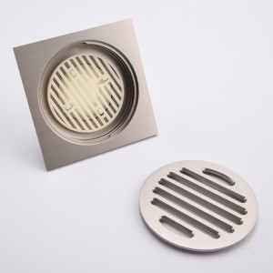 Cuarto de baño ducha moderna piso trampa de drenaje colador