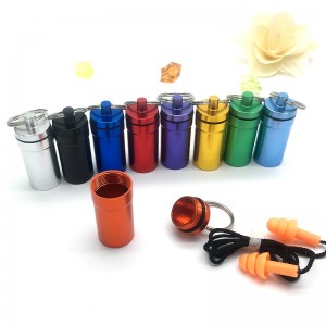 Botella de medicina de aleación de aluminio y botella de aluminio con tapón para los oídos